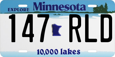 MN license plate 147RLD