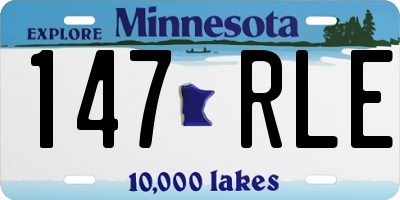 MN license plate 147RLE