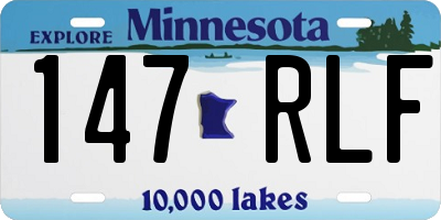 MN license plate 147RLF