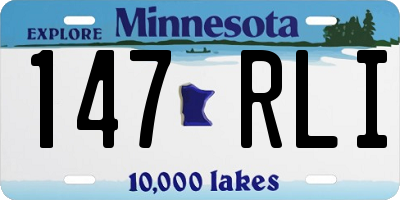 MN license plate 147RLI