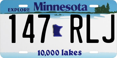 MN license plate 147RLJ