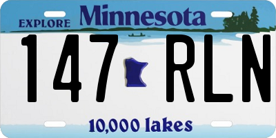 MN license plate 147RLN