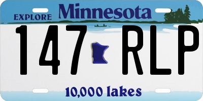 MN license plate 147RLP