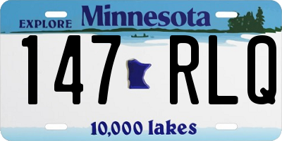 MN license plate 147RLQ