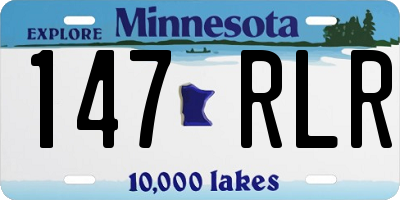 MN license plate 147RLR