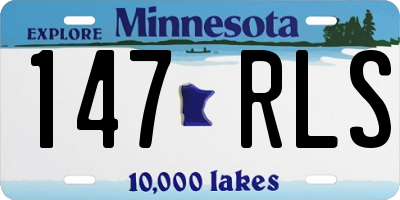 MN license plate 147RLS