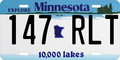 MN license plate 147RLT