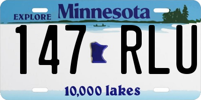 MN license plate 147RLU