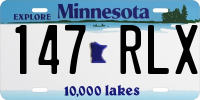 MN license plate 147RLX