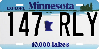 MN license plate 147RLY