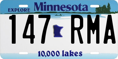 MN license plate 147RMA