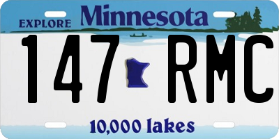 MN license plate 147RMC