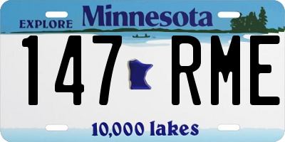 MN license plate 147RME