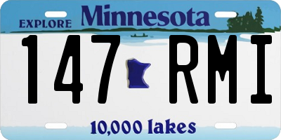 MN license plate 147RMI