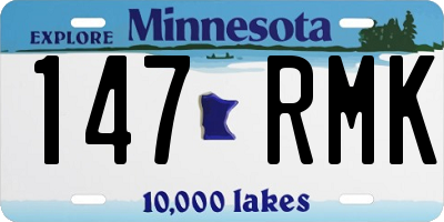 MN license plate 147RMK