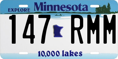 MN license plate 147RMM