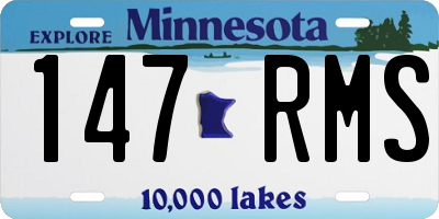 MN license plate 147RMS