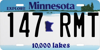MN license plate 147RMT