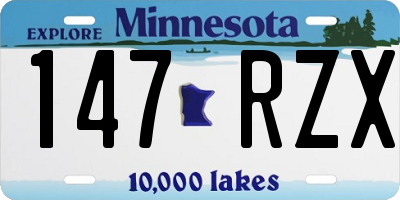 MN license plate 147RZX