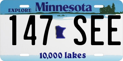 MN license plate 147SEE