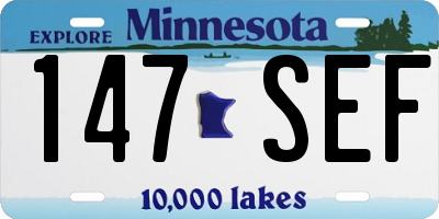 MN license plate 147SEF
