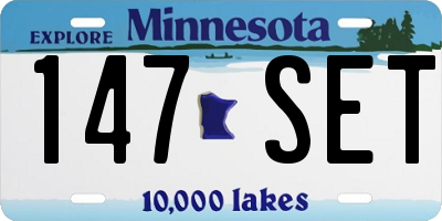 MN license plate 147SET
