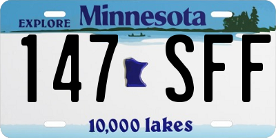 MN license plate 147SFF