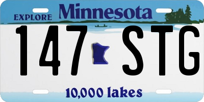 MN license plate 147STG