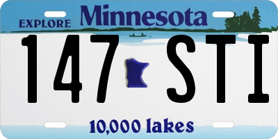 MN license plate 147STI