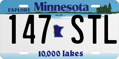 MN license plate 147STL