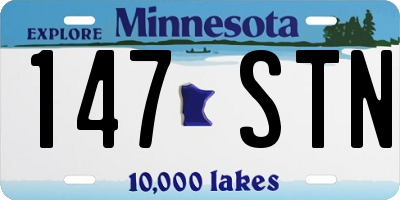 MN license plate 147STN