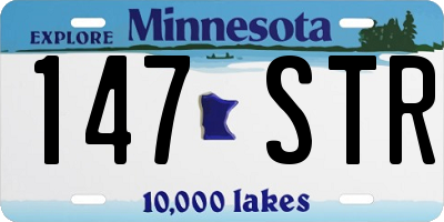 MN license plate 147STR