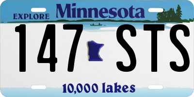 MN license plate 147STS