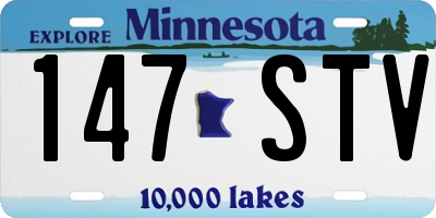 MN license plate 147STV