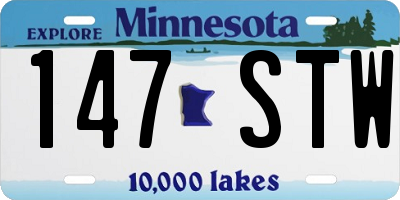MN license plate 147STW
