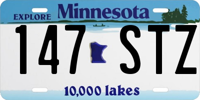 MN license plate 147STZ