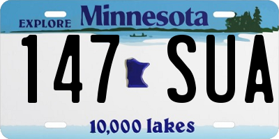 MN license plate 147SUA