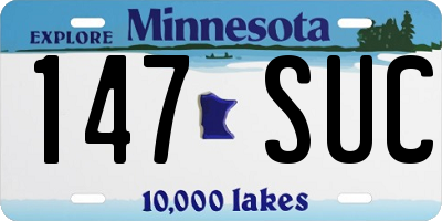 MN license plate 147SUC