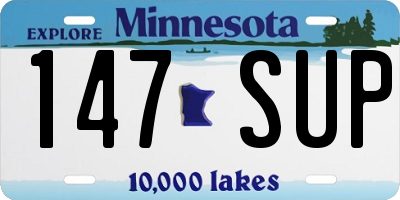 MN license plate 147SUP