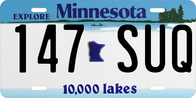 MN license plate 147SUQ