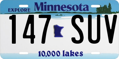 MN license plate 147SUV