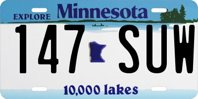 MN license plate 147SUW