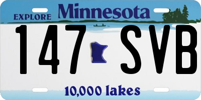 MN license plate 147SVB