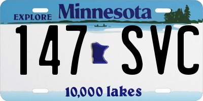 MN license plate 147SVC