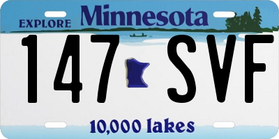 MN license plate 147SVF