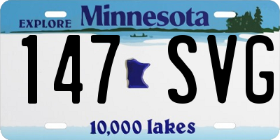 MN license plate 147SVG