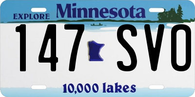 MN license plate 147SVO