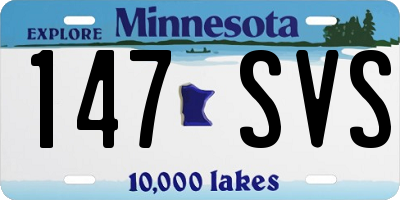 MN license plate 147SVS