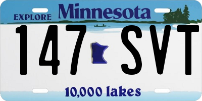 MN license plate 147SVT