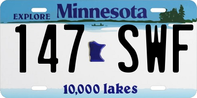 MN license plate 147SWF